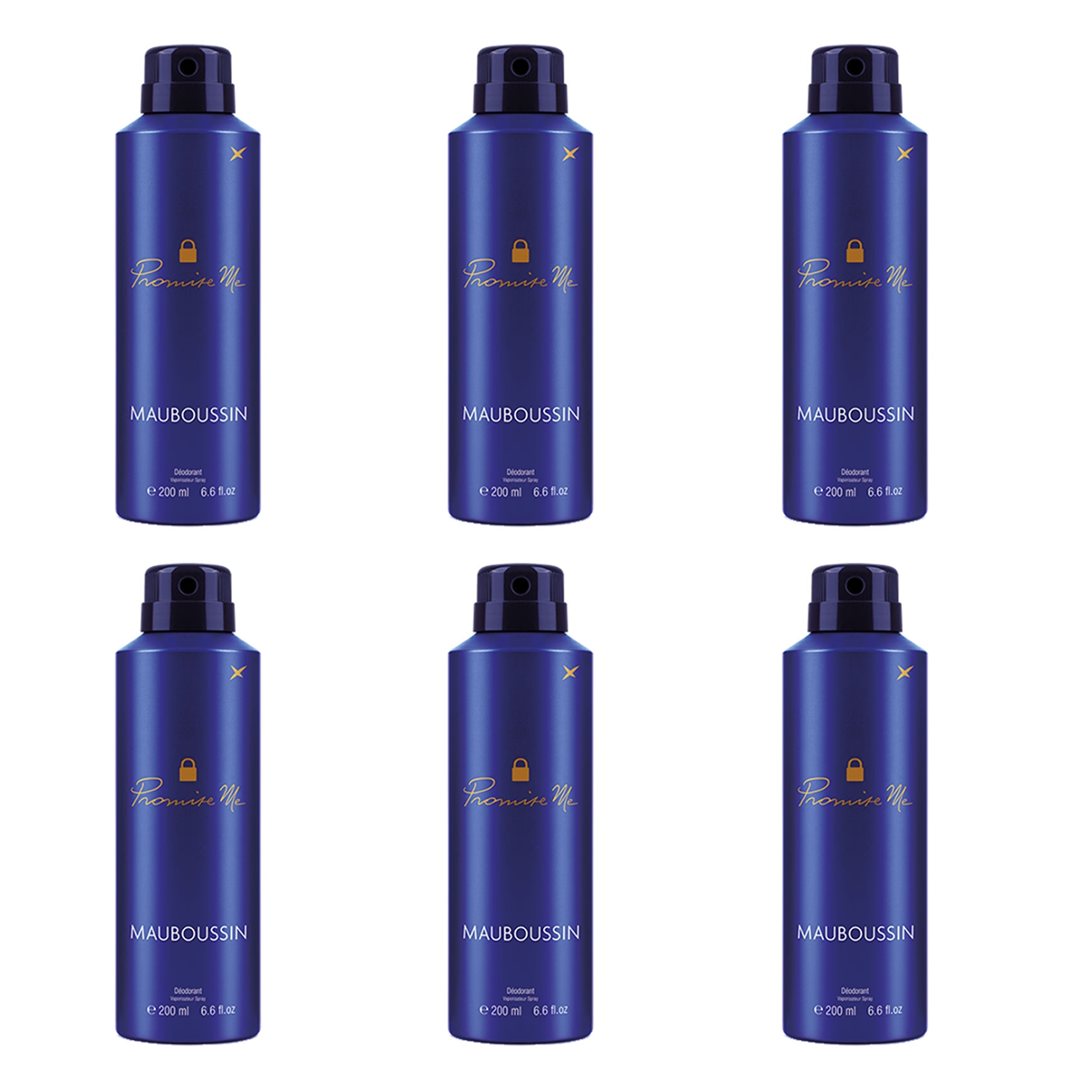 6*200ml Mauboussin - Promise Me - Deodorante da Donna