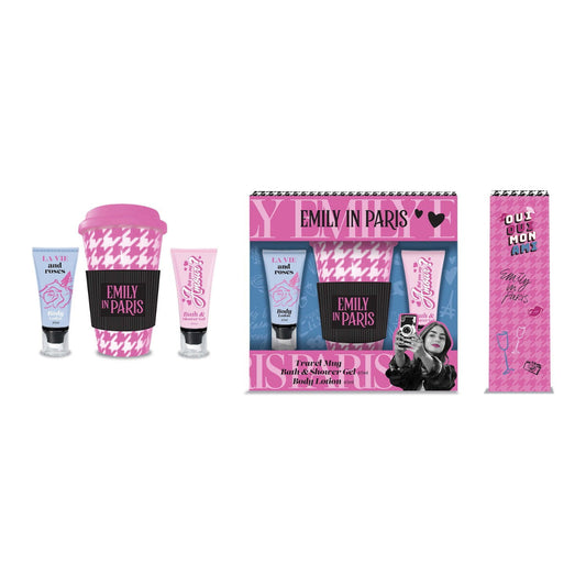 Emily in Paris - Cofanetto Travel Mug + Bath & Gel Doccia + Latte Corpo