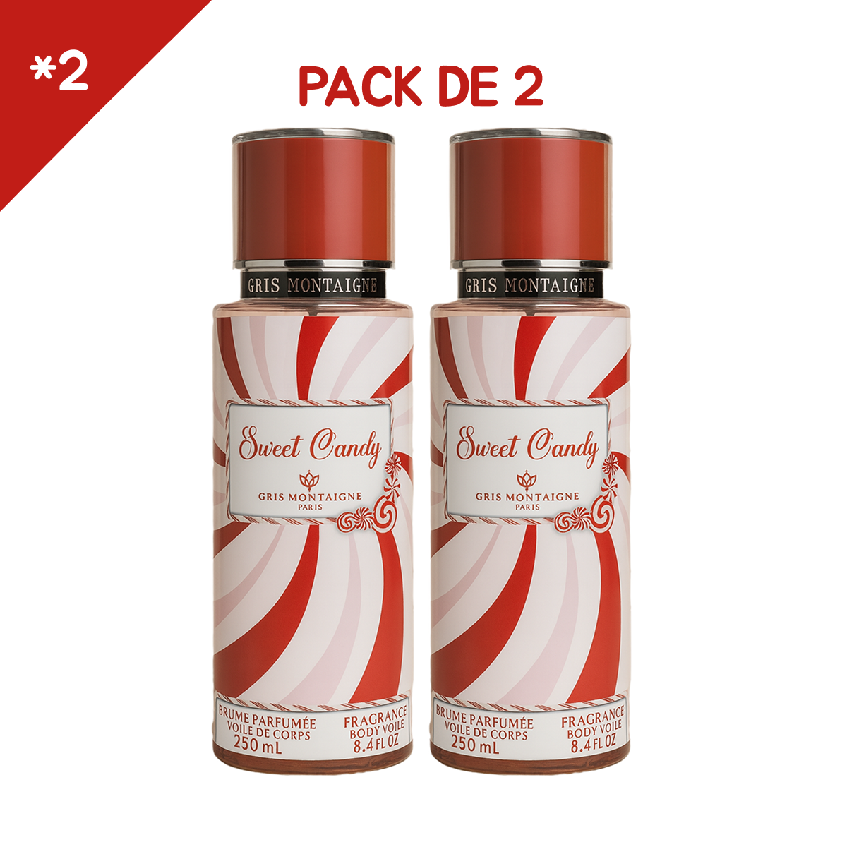 250ml * 2 Gris Montaigne - Sweet Candy - Fragrance Brume