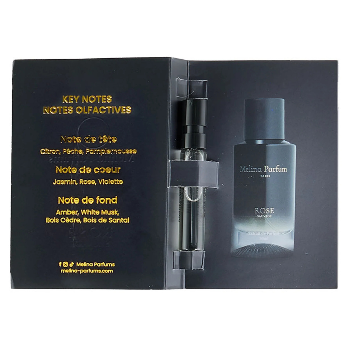 2ml Melina Parfums - échantillons Rose sauvage