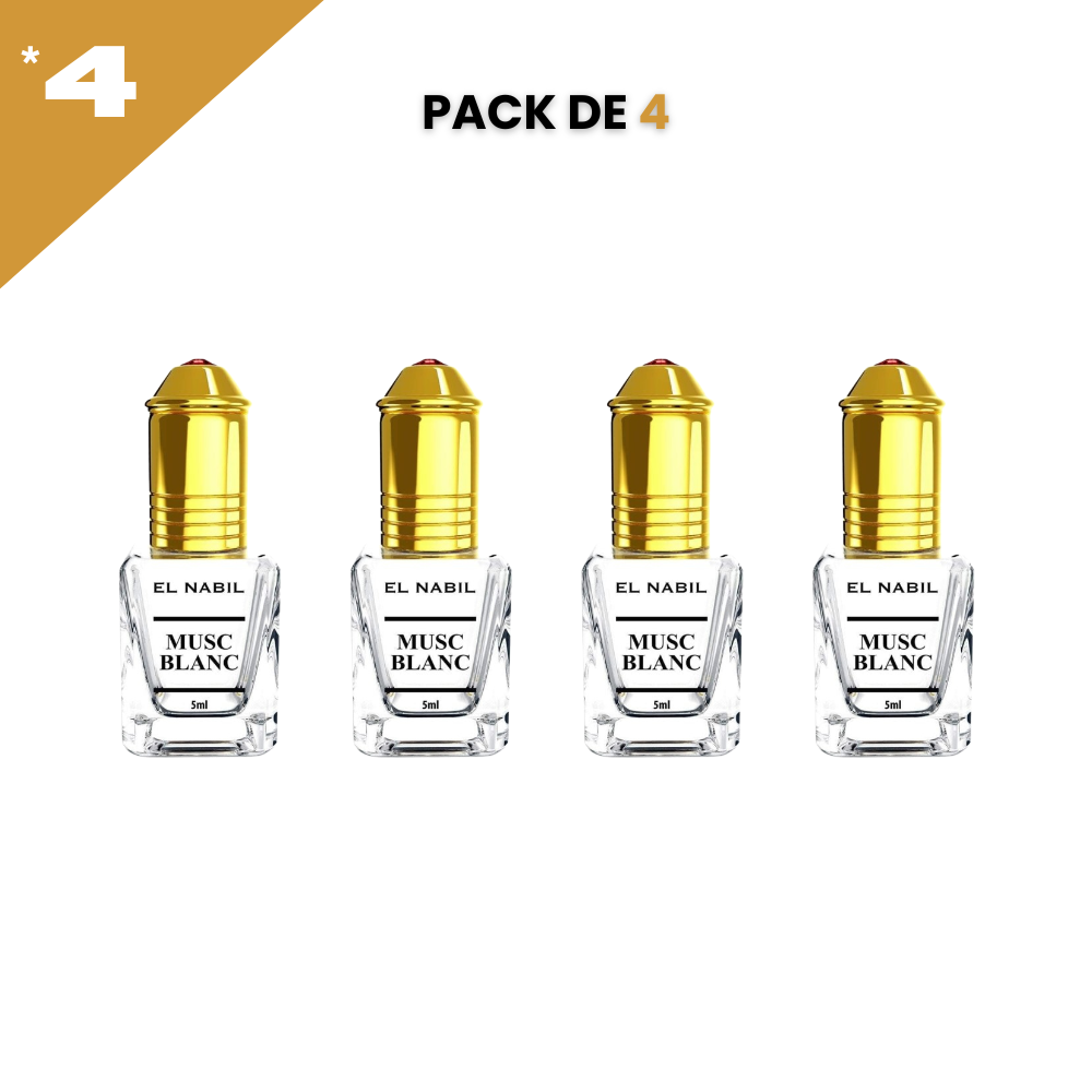 el Nabil - Musc Blanc - Profumo concentrato senza alcool 12*5ml