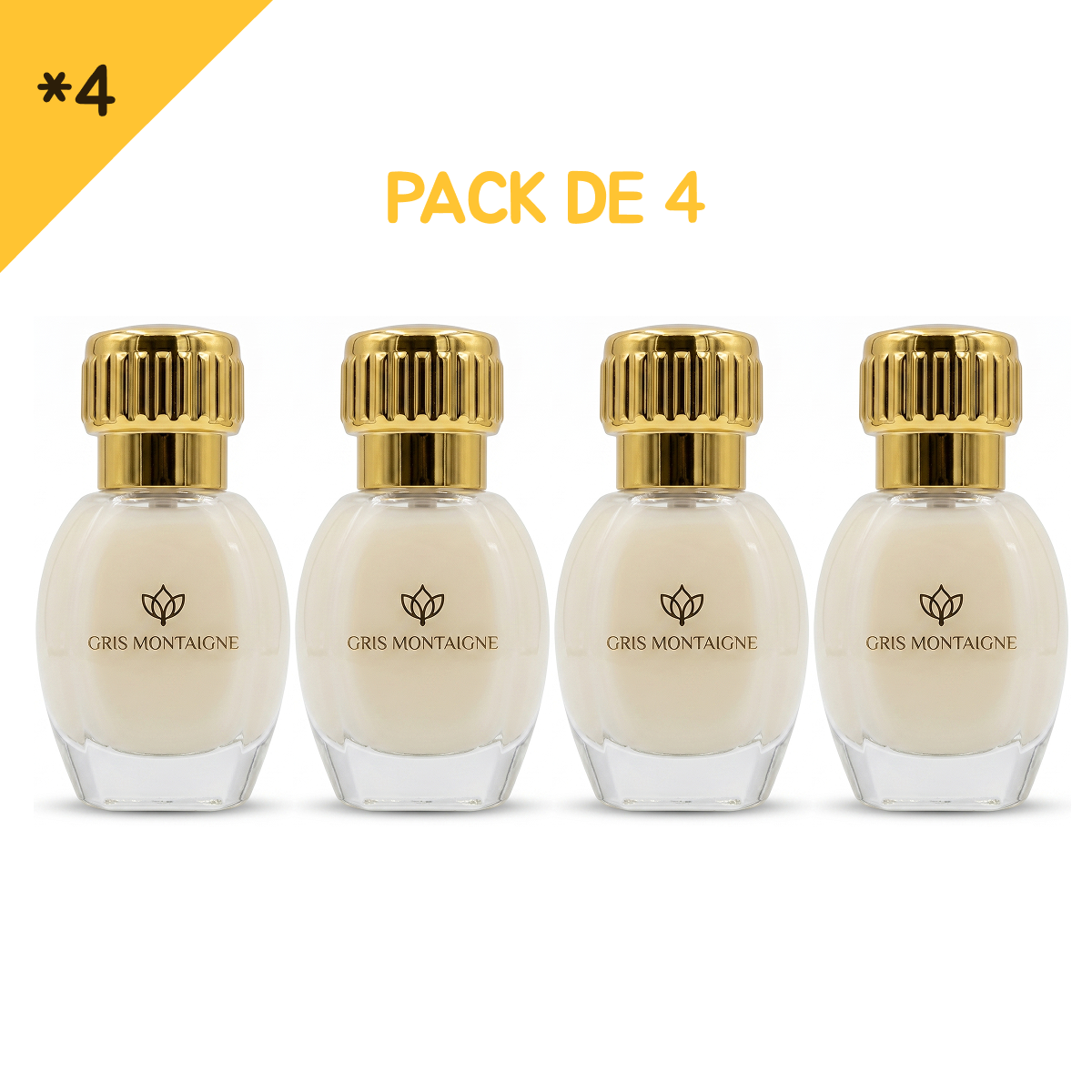 12ml * 4 Gris Montaigne - Musc Tahara Marshmallow Pop - Concentré de Parfum