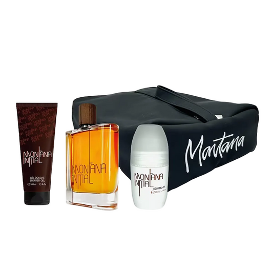 Montana - Initial - Cofanetto Eau de Toilette 100ml + Deodorante Roll - On 50 ml + Gel Doccia 100ml