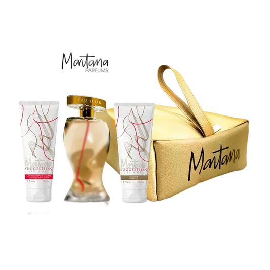 Montana - Suggestion Eau D'or - EDP 100ml + Lozione Profumata 100ml + Gel Doccia 100ml