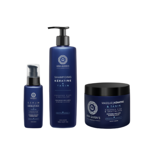 Kera Queen's - Trio Tanin e Cheratina - Shampoo 500ml + Maschera 500ml + Siero 100ml