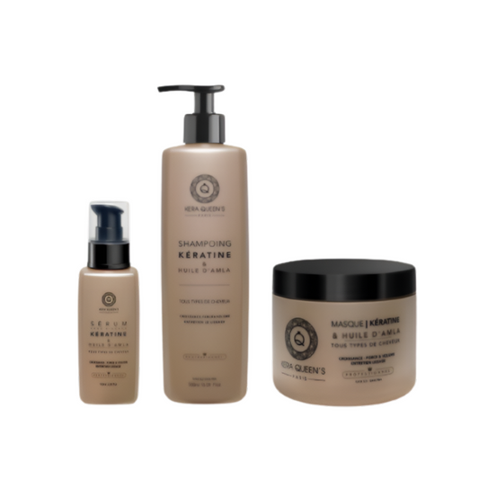 Kera Queen's - Trio Olio D’Amla e Cheratina - Shampoo 500ml + Maschera 500ml + Siero 100ml