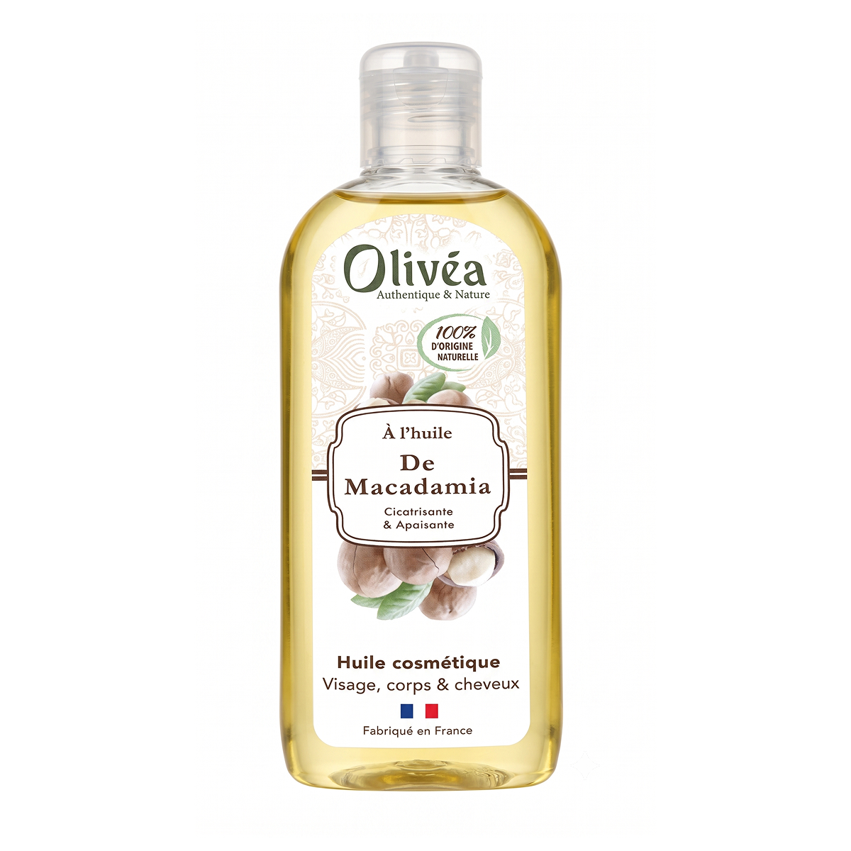 100 ml Olivéa - Huile de Macadamia - Huile Cicatrisante & Apaisante pour Visage