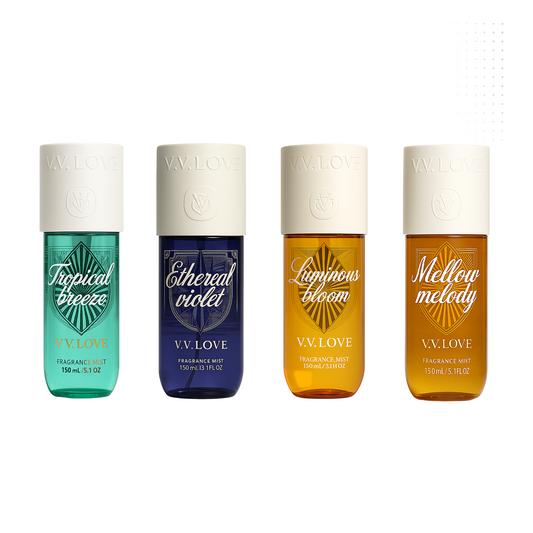 VV love - Pack Tropical Breeze + Ethereal Violet + Luminous Bloom + Mellow Melody - Body Mist da Donna