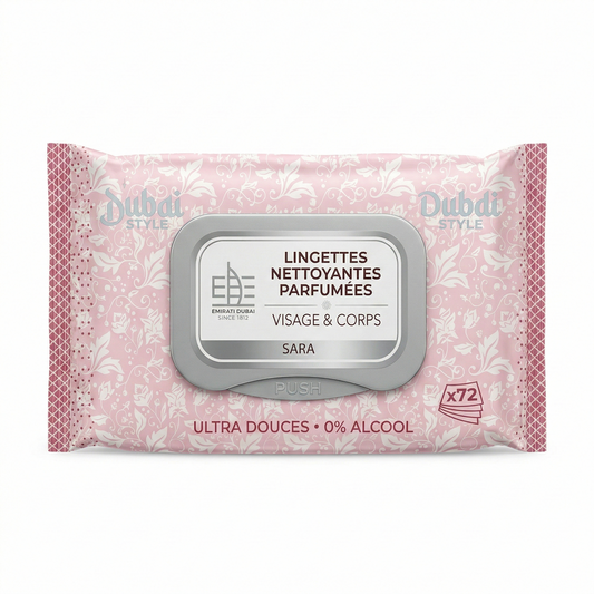 Dubai Style - Sara - Salviette umide profumate Viso e Corpo x72 Salviette