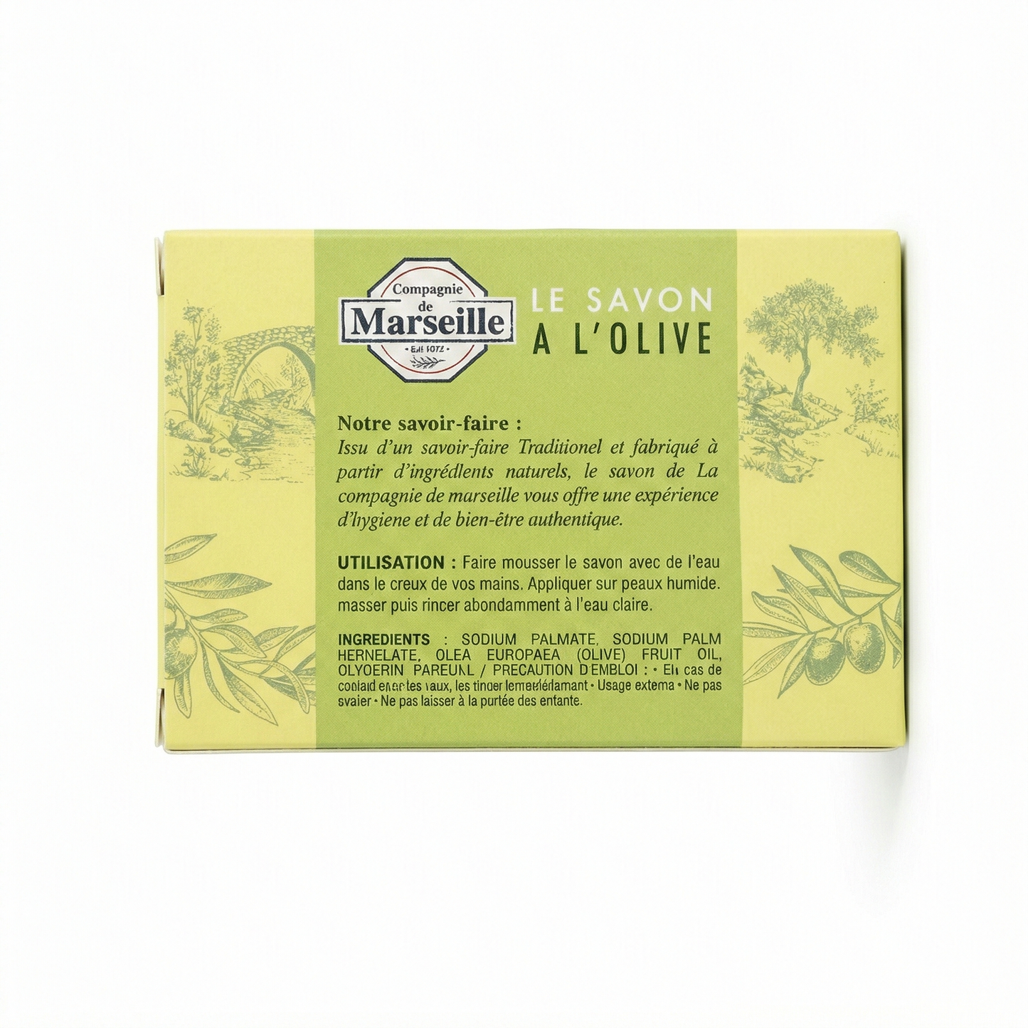 Compagnie de Marseille - Olive - Savon de Marseille 99% d'Origine Naturelle