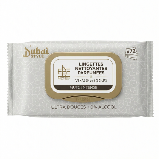 Dubai Style - Musc Intense - Salviette umide profumate Viso e Corpo X72