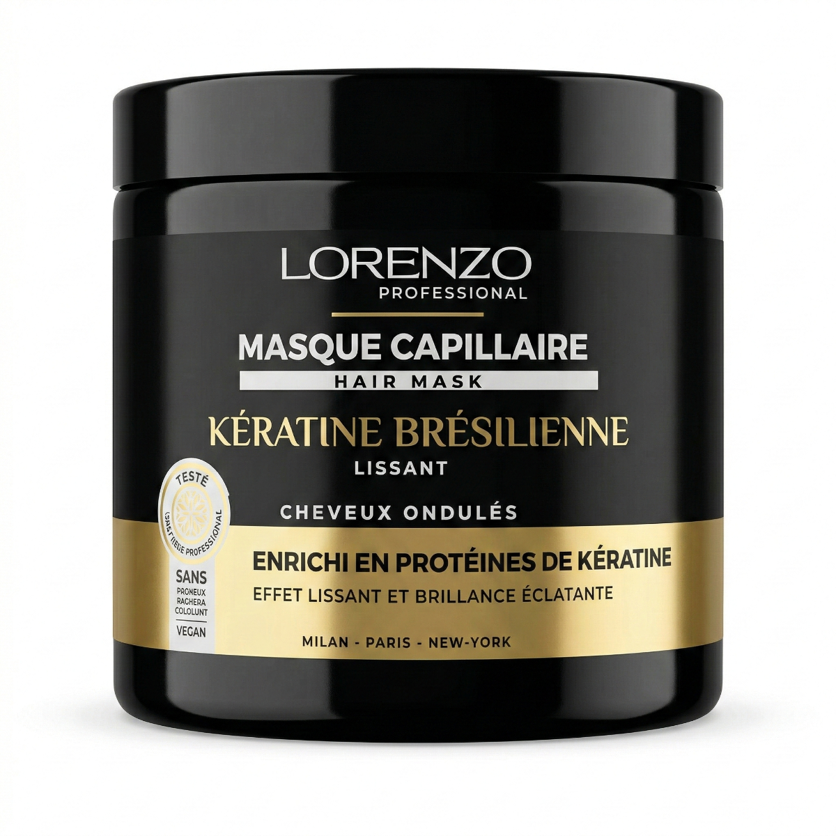 500ml Lorenzo Professional - Masque Capillaire Keratine Bresilienne 500ml
