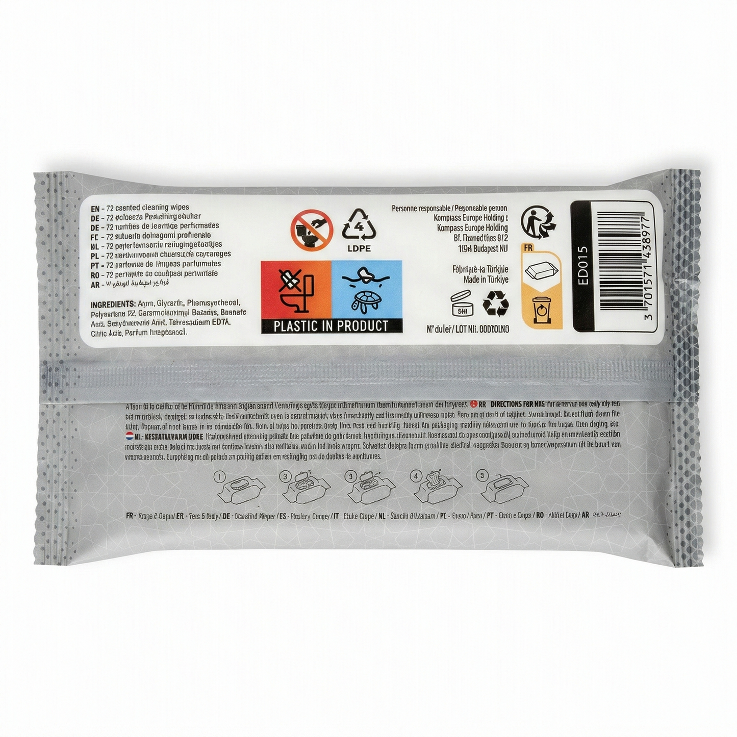 Dubai Style -  Musc Intense - Lingettes Humides Parfumees Visage et Corps X72