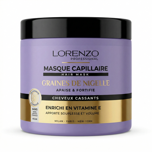 Lorenzo Professional - Olio di Graines de Nigelle - Maschera Capelli Capelli cassants