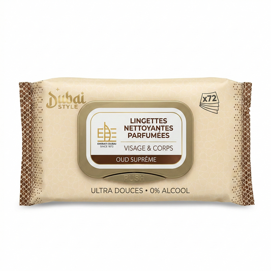 Dubai Style - Oud Sûpreme - Salviette umide profumate X72 Viso e Corpo