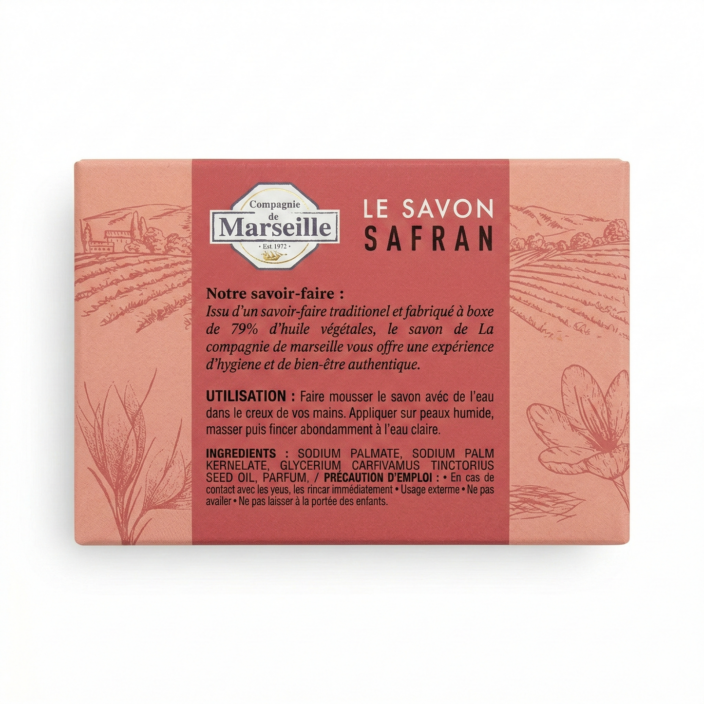 Compagnie de Marseille - Safran - Savon de Marseille 99% d'Origine Naturelle