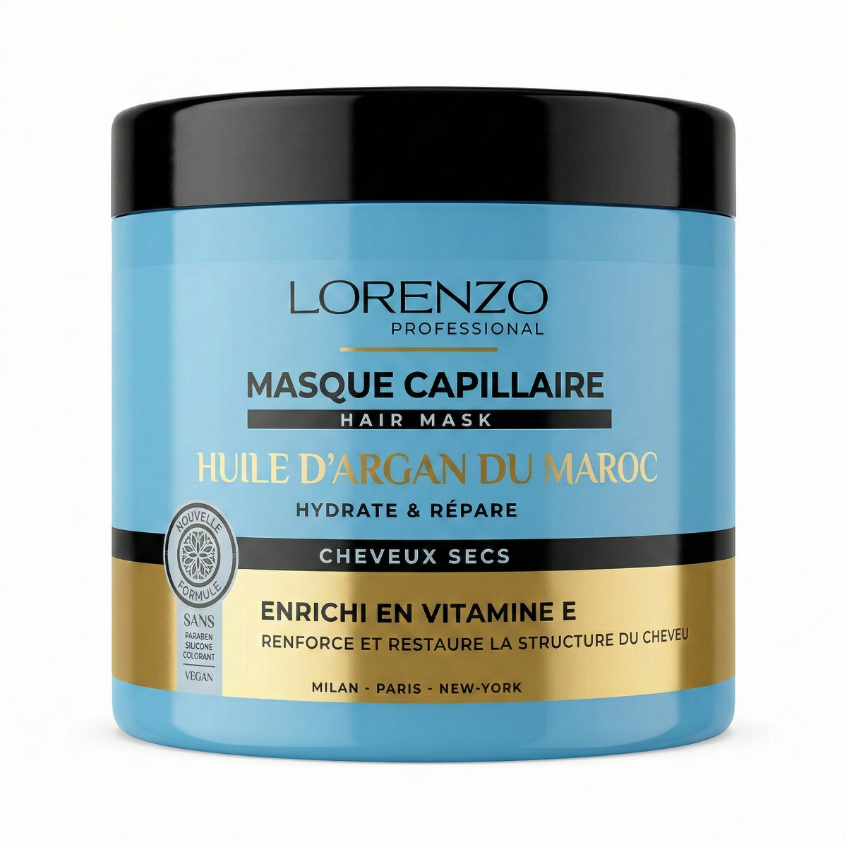 500ml Lorenzo Professional - Masque Capillaire a l'Huile d'Argan Du Maroc