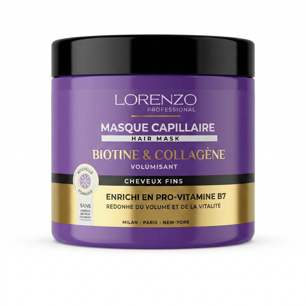 500ml Lorenzo Professional - Masque Capillaire Botine et Collagène