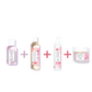 Lilaroze Paris - Pack Gel Mani Estratto di rose + Acqua Micellare Estratto di rose + Latte Corpo Estratto di rose + Scrub de Corpo Estratto di rose