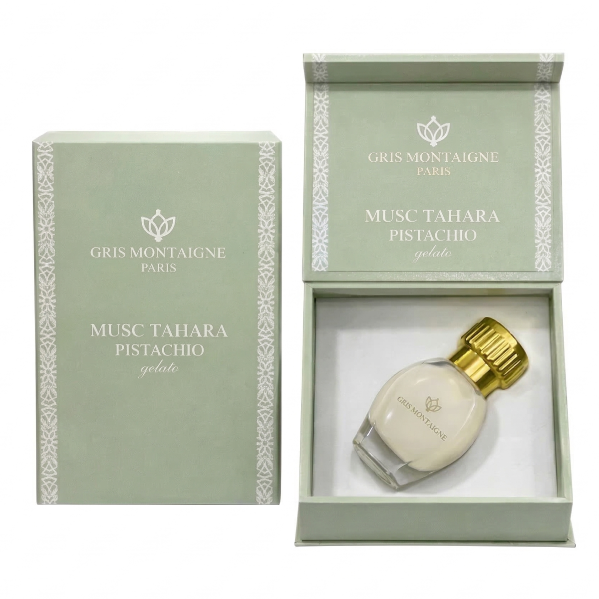 12ml * 2 Gris Montaigne - Musc Tahara Pistachio - Concentré de Parfum