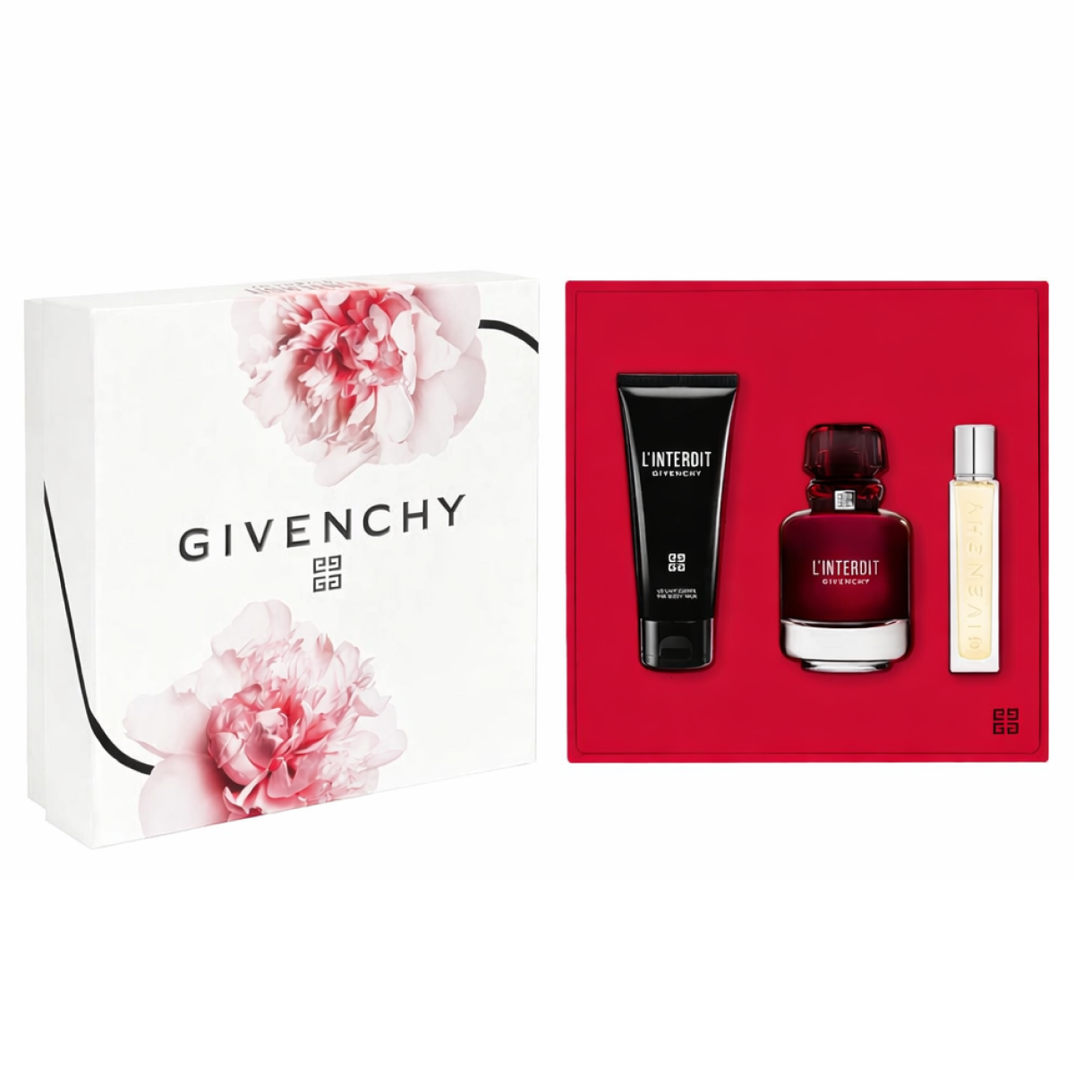 Givenchy - Coffret L'interdit Rouge Parfum 80ml + 12.5ml + Lait Corporel 75ml