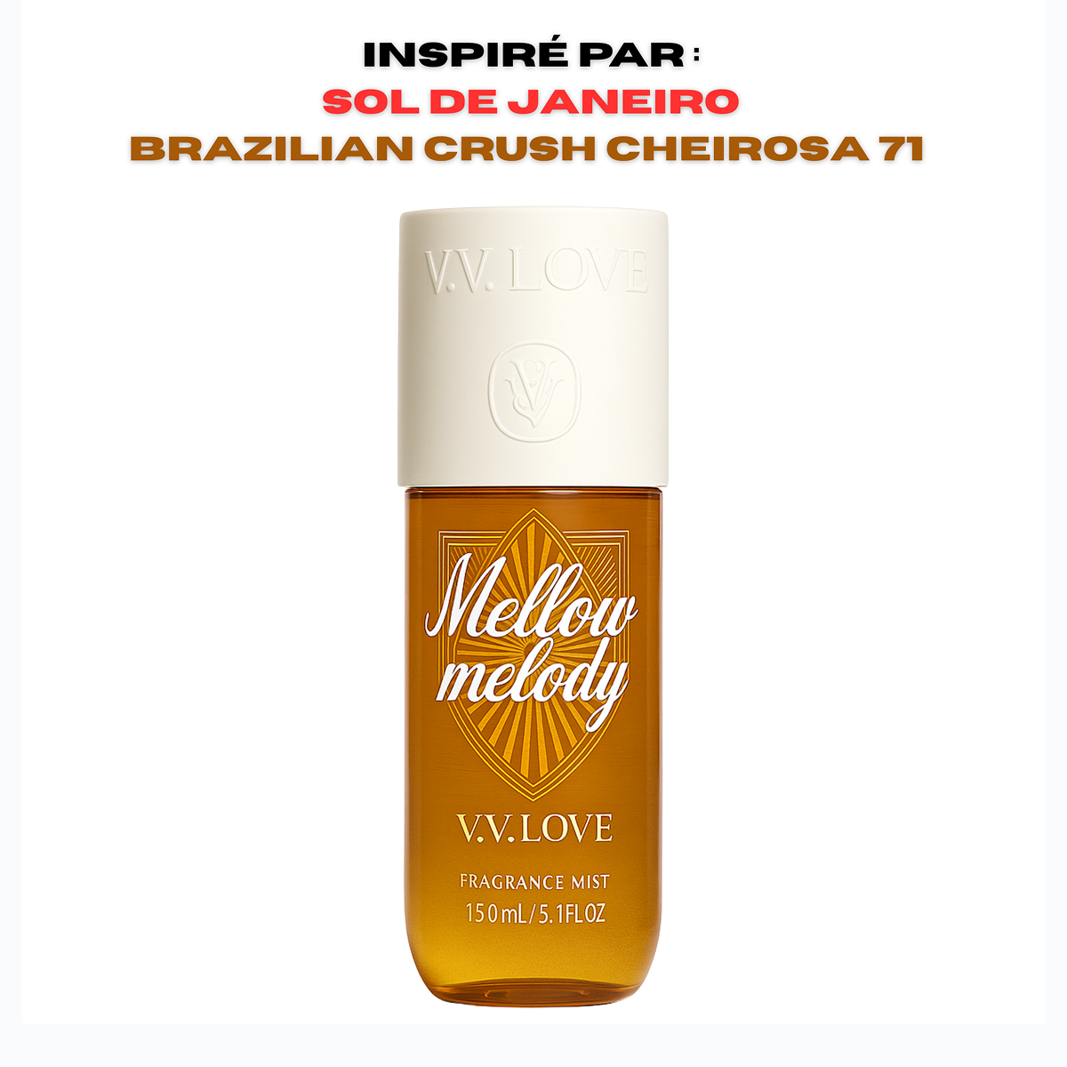 150ml Vv Love - Mellow Melody - Brume Parfumée pour femme