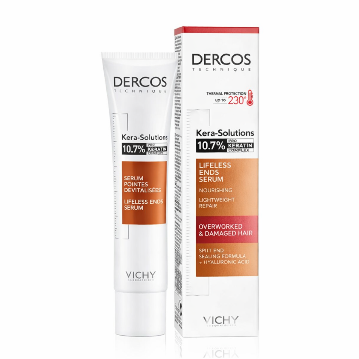 40ml Vichy - Dercos Kera-Solutions Sérum Sans Rincage Réparateur