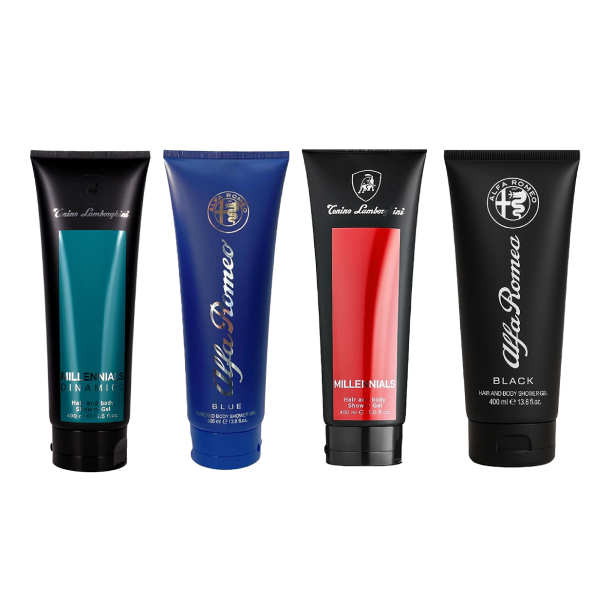 4 Gel Doccia de 4 couleurs 1600ml total Lamborghini - Gel Doccia Corpo e Capelli