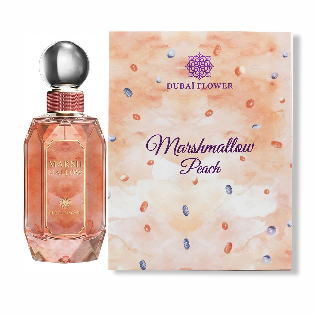 100ml Dubaï Flower - Marshmallow Peach - Extrait de Parfum MIxte