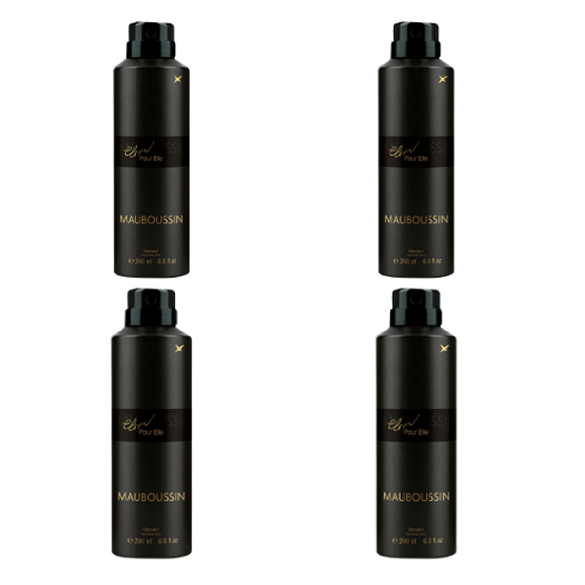 6*200ml Mauboussin - Elixir per Lei - Deodorante da Donna