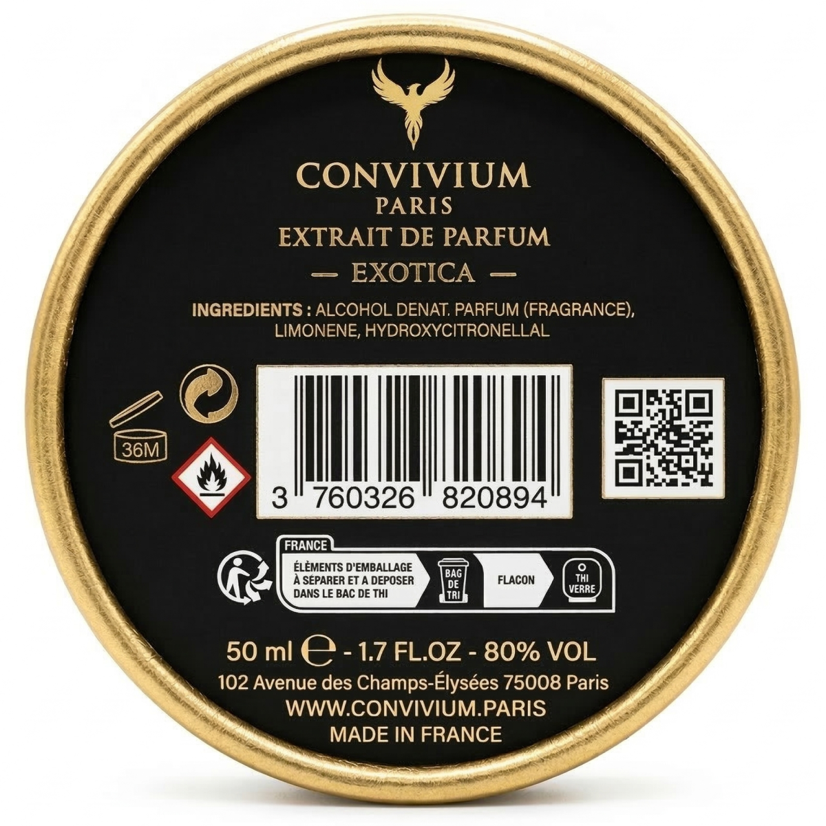 50ml Convivium Paris - Exotica - Extrait de Parfum Mixte