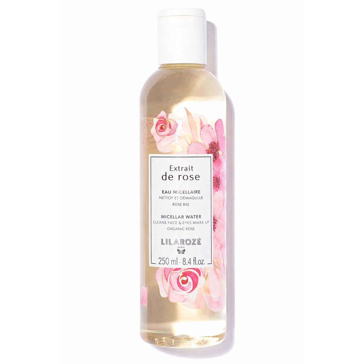 250ml Lilaroze Paris - Eau Micellaire Extrait de Rose Nettoie et Démaquille Bio