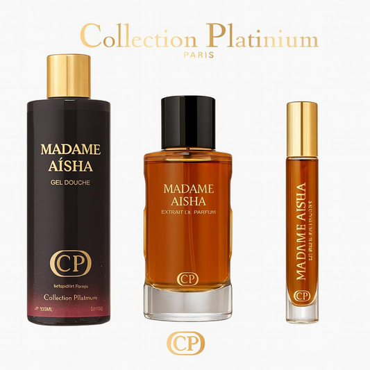 Collection Platinium - Cofanetto Madame Aïsha Estratto di Profumo 100ml + Gel Doccia 250ml + Estratto 10ml
