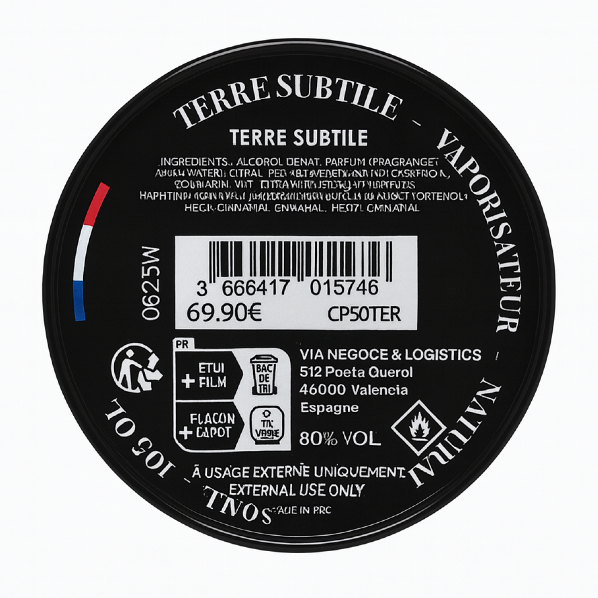 50ml Collection Privée - Terre Subtile - Eau de parfum mixte