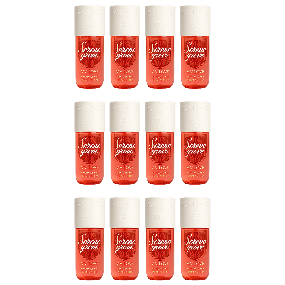 4*150ml Vv Love - Serene Grove - Body Mist da Donna