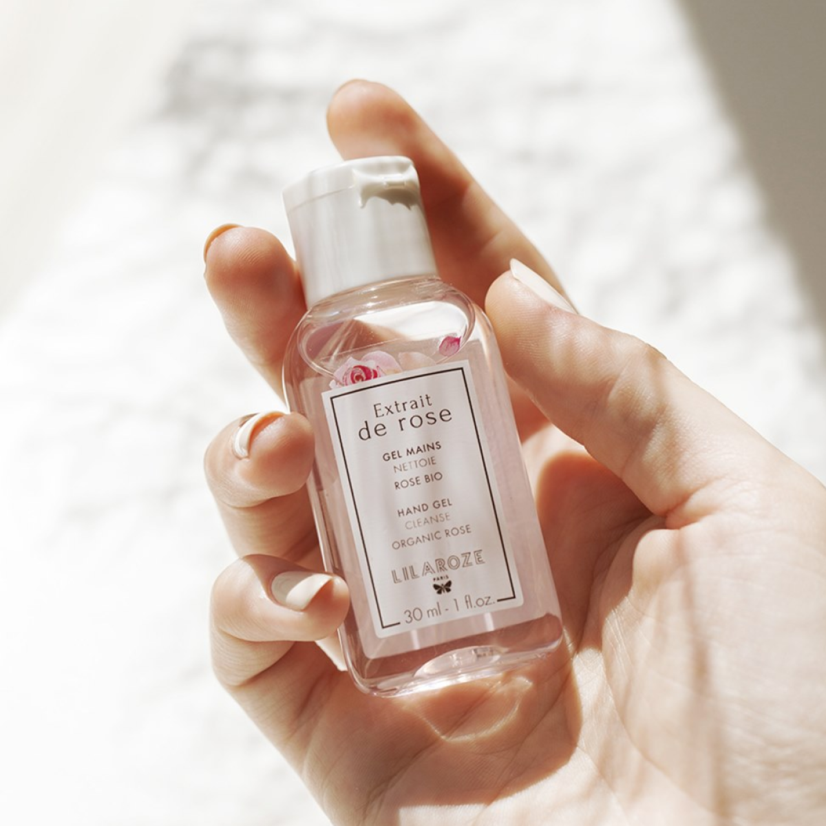 24 * 30ml Lilaroze Paris - Gel Mains Nettoyant Extrait de Rose