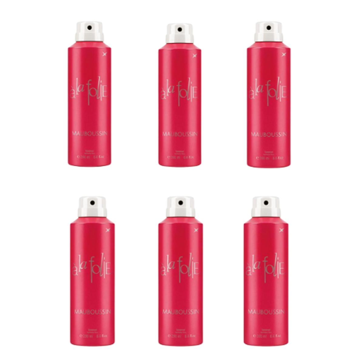 6*200ml Mauboussin - alla Folie - Deodorante da Donna