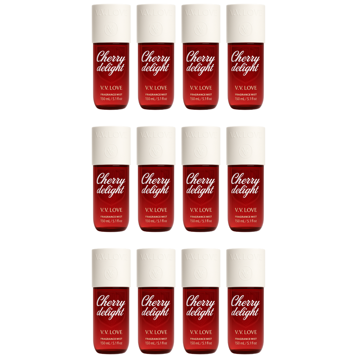 12*150ml Vv Love - Cherry Delight - Body Mist da Donna