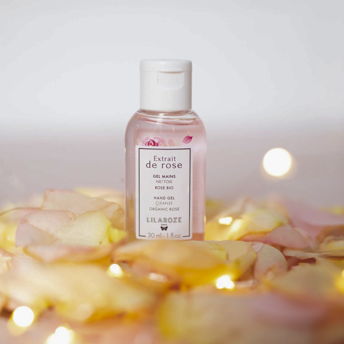 24 * 30ml Lilaroze Paris - Gel Mains Nettoyant Extrait de Rose