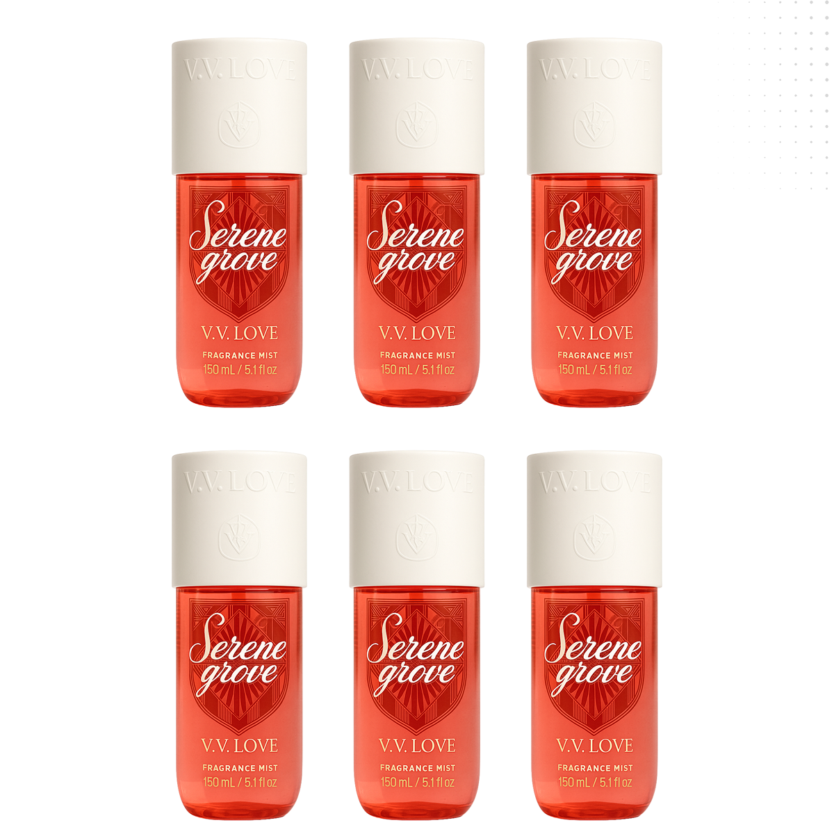 4*150ml Vv Love - Serene Grove - Body Mist da Donna