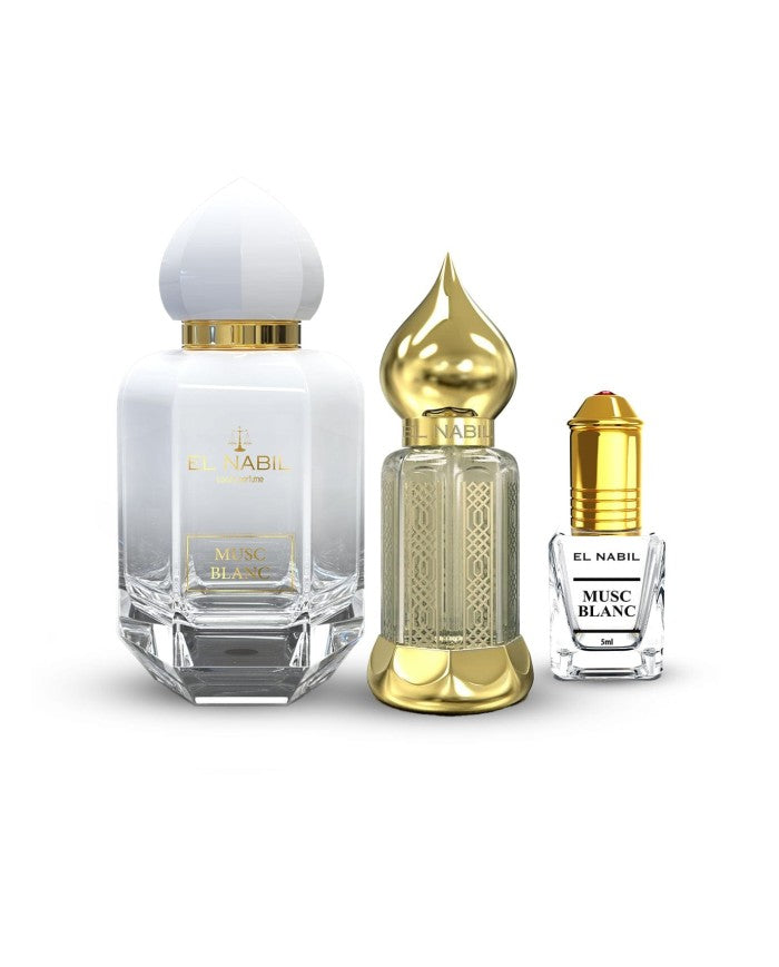 El Nabil - Musc Blanc - Set regalo di prestigio 65ml + 12ml di profumo +5ml