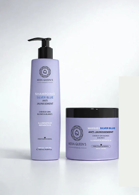 Kera Queen's - Silver Blue anti Ingiallimento Shampoo 500ml + Maschera 500ml