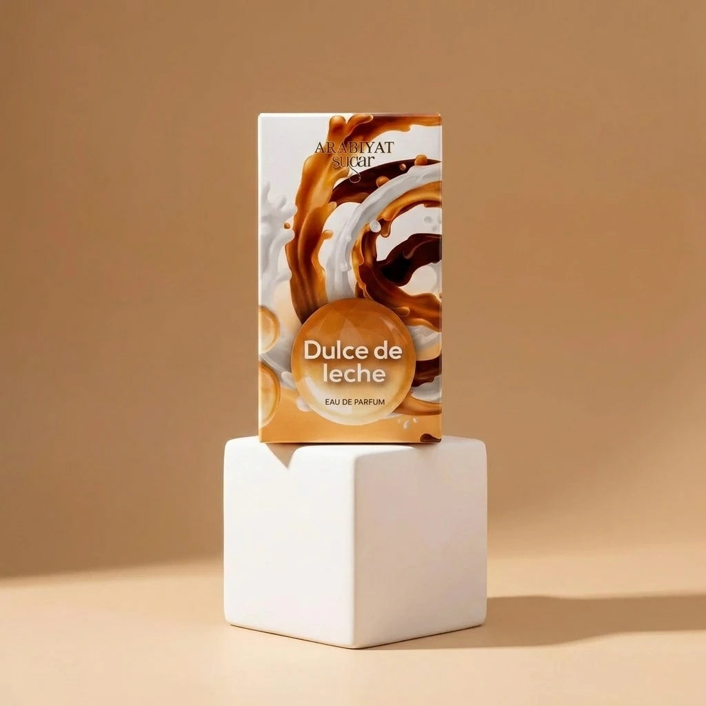 Angle : Pile en face, centré (Eye-level).  Scène : Le carton d'emballage se tient seul au centre exact, posé sur un cube minimaliste en céramique blanche mate. Une unique source de lumière latérale douce vient de la gauche, projetant une ombre délicate vers la droite et soulignant la netteté des bords de l'étui.  Fond : Un arrière-plan monochrome beige caramel très doux et mat. (gemini-3-pro-image-preview)