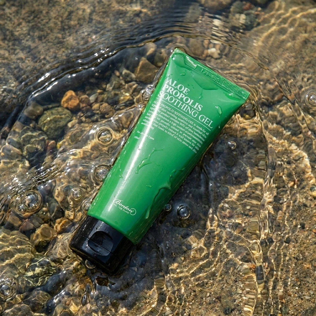 extreme close up flatlay photo of the bottle, the bottle is floating inside a river flowing , (gemini-3-pro-image-preview)