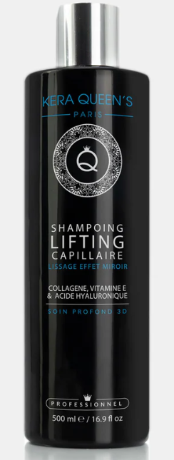 Kera Queen's  - Collagene vitamine E & acide hyaluronique - Lifting Capillaire effet mirroire Shampoing 500ml