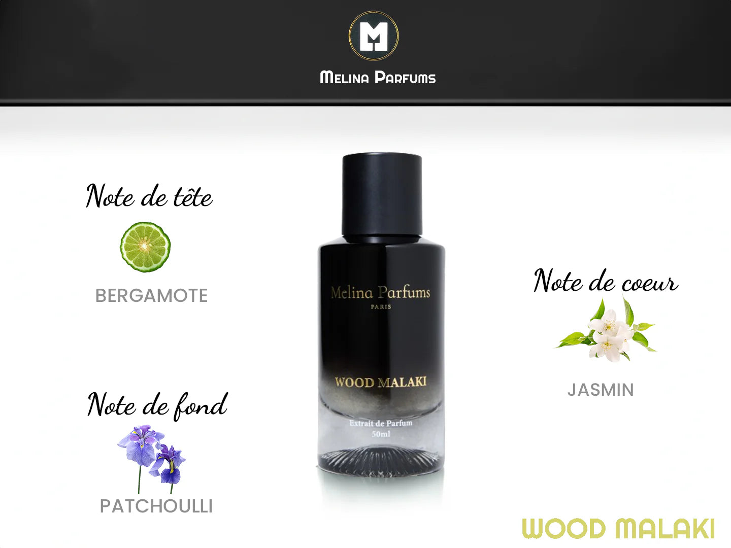 Melina Parfums - Wood Malaki - Estratto di profumo misto