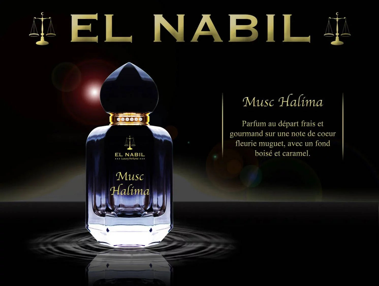 Profumo Muschio Halima del marchio El Nabil miscelato 65 ml