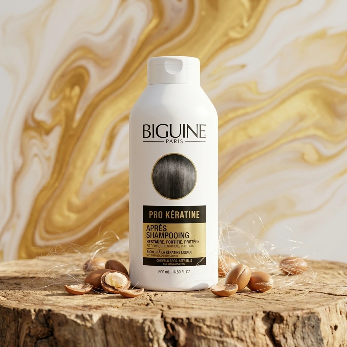 500 ml Biguine Paris - Pro Keratine - Apres-Shampooing Cheveux Secs Affaiblis