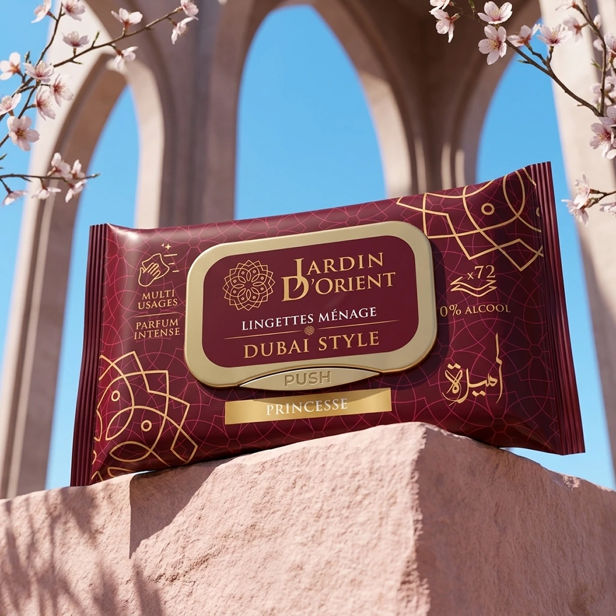 Dubai Style - Princess - Salviette umide profumate Viso e Corpo x72 Salviette