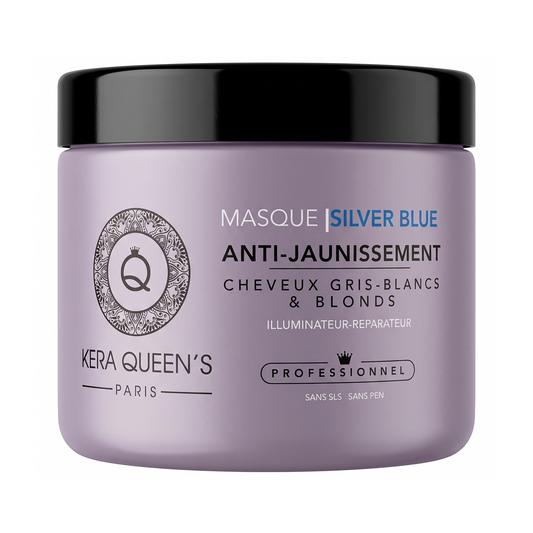 Kera Queen's - Silver Blue - Anti - Ingiallimento per Capelli Gris - Blancs & Blonds Shampoo 500ml